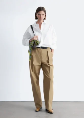Cropped Oversized Cotton Shirt