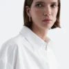 Cropped Oversized Cotton Shirt
