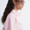 Cropped Oversized Cotton Shirt
