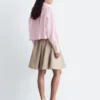 Cropped Oversized Cotton Shirt