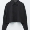 Cropped Oversized Cotton Shirt