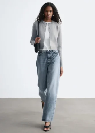 Cropped Reversible Cardigan