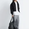 Cropped Scuba Zip-Up Hoodie