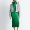 Cropped Scuba Zip-Up Hoodie