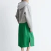 Cropped Scuba Zip-Up Hoodie