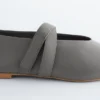 Cross-Strap Leather Ballet Flats