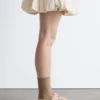 Cross-Strap Suede Ballet Flats