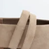 Cross-Strap Suede Ballet Flats