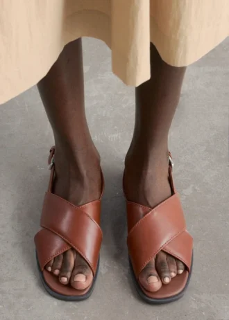 Crossover Leather Sandals