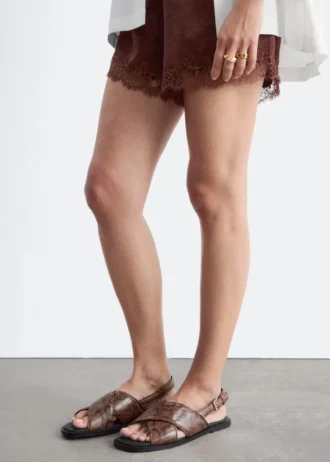 Crossover Leather Sandals