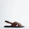 Crossover Leather Sandals