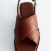 Crossover Leather Sandals