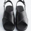 Crossover Leather Sandals
