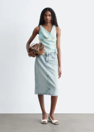 Denim Midi Skirt