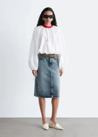 Denim Midi Skirt