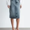 Denim Midi Skirt