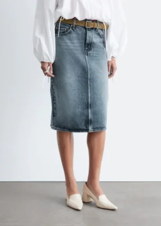 Denim Midi Skirt