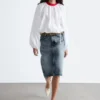 Denim Midi Skirt