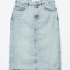 Denim Midi Skirt