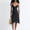 Dotted Slip Midi Dress