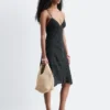 Dotted Slip Midi Dress