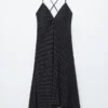 Dotted Slip Midi Dress