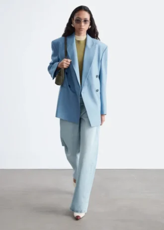 Double-Breasted Wool Blazer