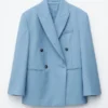 Double-Breasted Wool Blazer