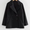 Double-Breasted Wool Pea Coat