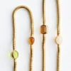 Double Chain Stone Necklace