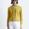 Double-Layer Merino Wool Cardigan