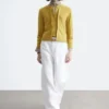 Double-Layer Merino Wool Cardigan