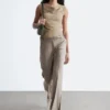 Draped Cowl-Neck Top
