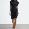 Draped Jersey Mini Dress