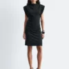 Draped Jersey Mini Dress