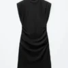 Draped Jersey Mini Dress