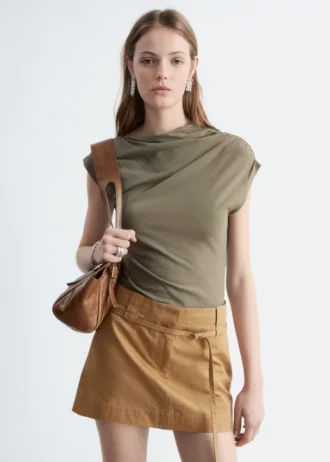 Draped Jersey Top