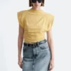 Draped Jersey Top