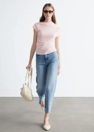Draped Jersey Top