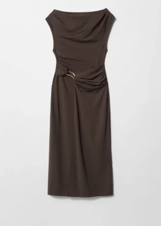 Draped Midi Dress