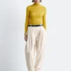 Draped Turtleneck Top
