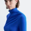 Draped Turtleneck Top