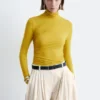 Draped Turtleneck Top