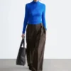 Draped Turtleneck Top