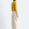 Draped Turtleneck Top