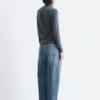 Draped Turtleneck Top