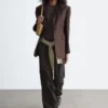 Drawstring Barrel Leg Trousers