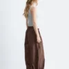 Drawstring Barrel Leg Trousers