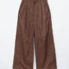 Drawstring Barrel Leg Trousers