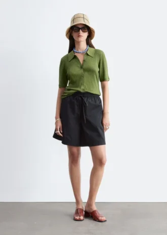 Drawstring Knee-Length Shorts